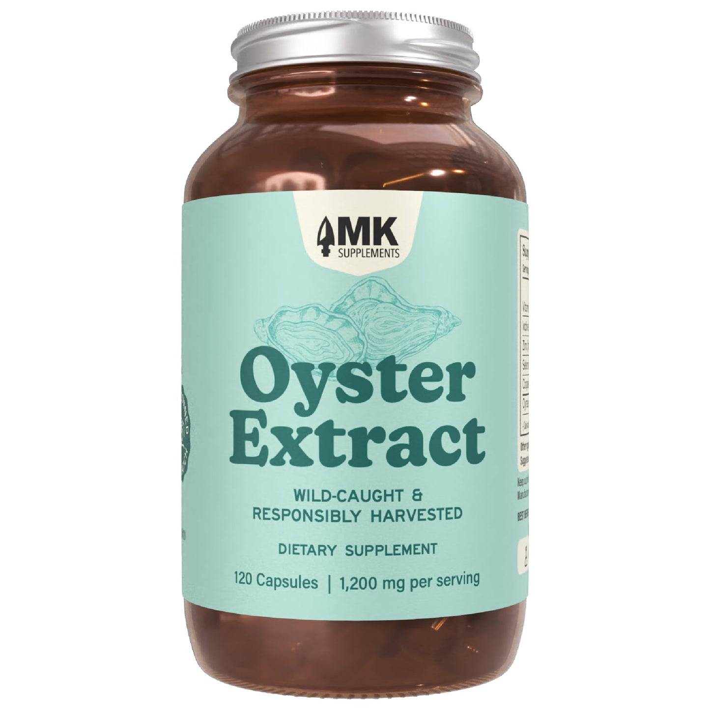 MK Supplements Oyster Extract 120 Capsules