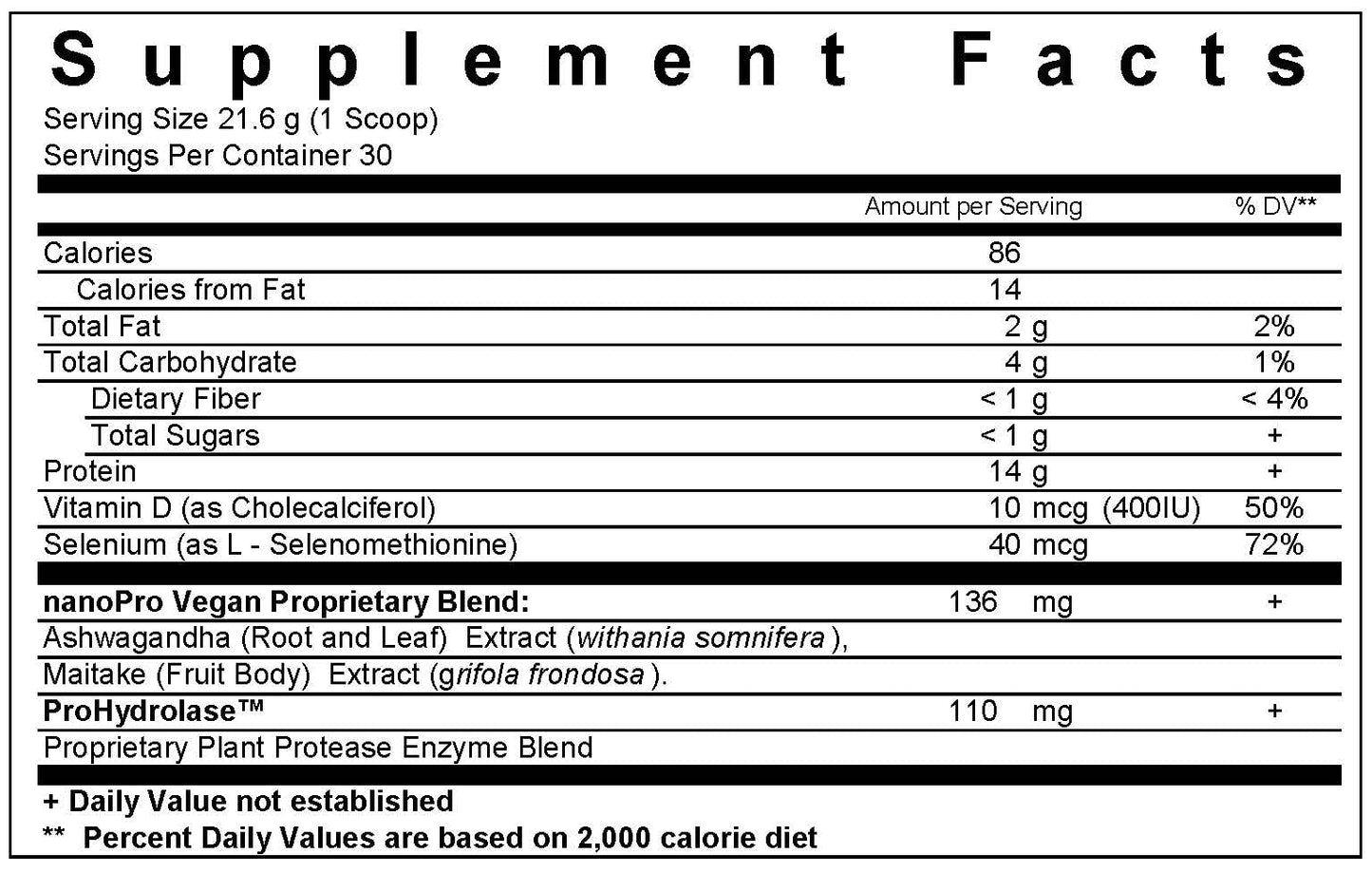 Biopharma Scientific Nanopro Vegan Protein Powder, 1.43 Pound