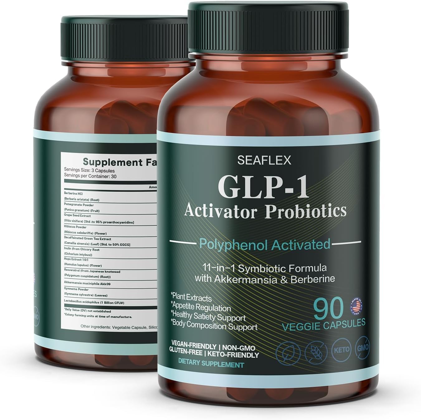 SEAFLEX GLP-1 Multi-Strain Probiotic Capsule, 90 Count
