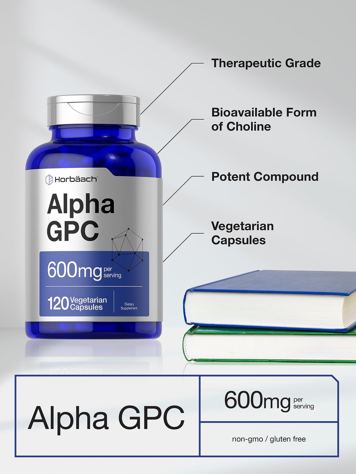 Horbäach Alpha GPC 600mg 120 Capsules