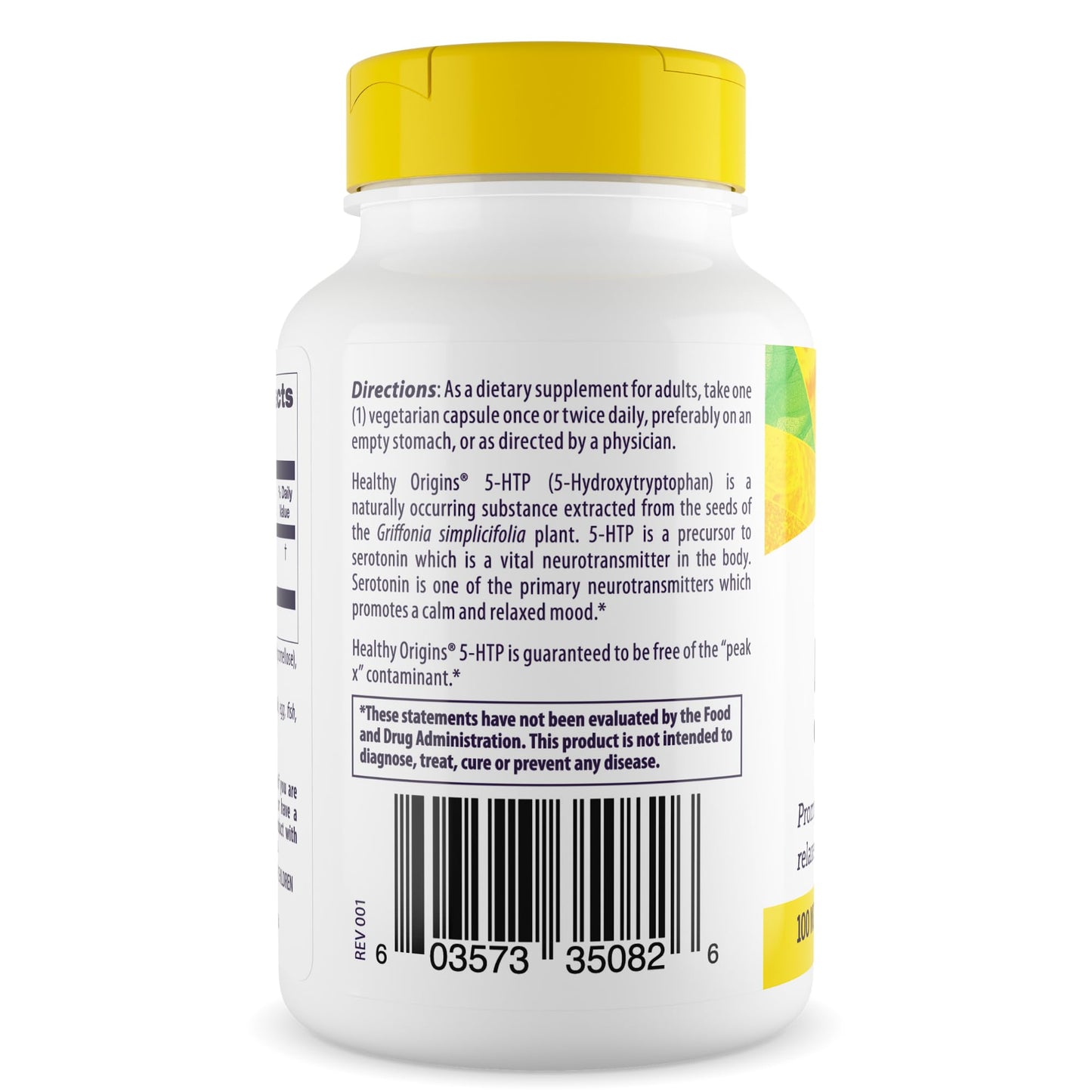 Healthy Origins 5-HTP 100 mg Capsules, 120 Count