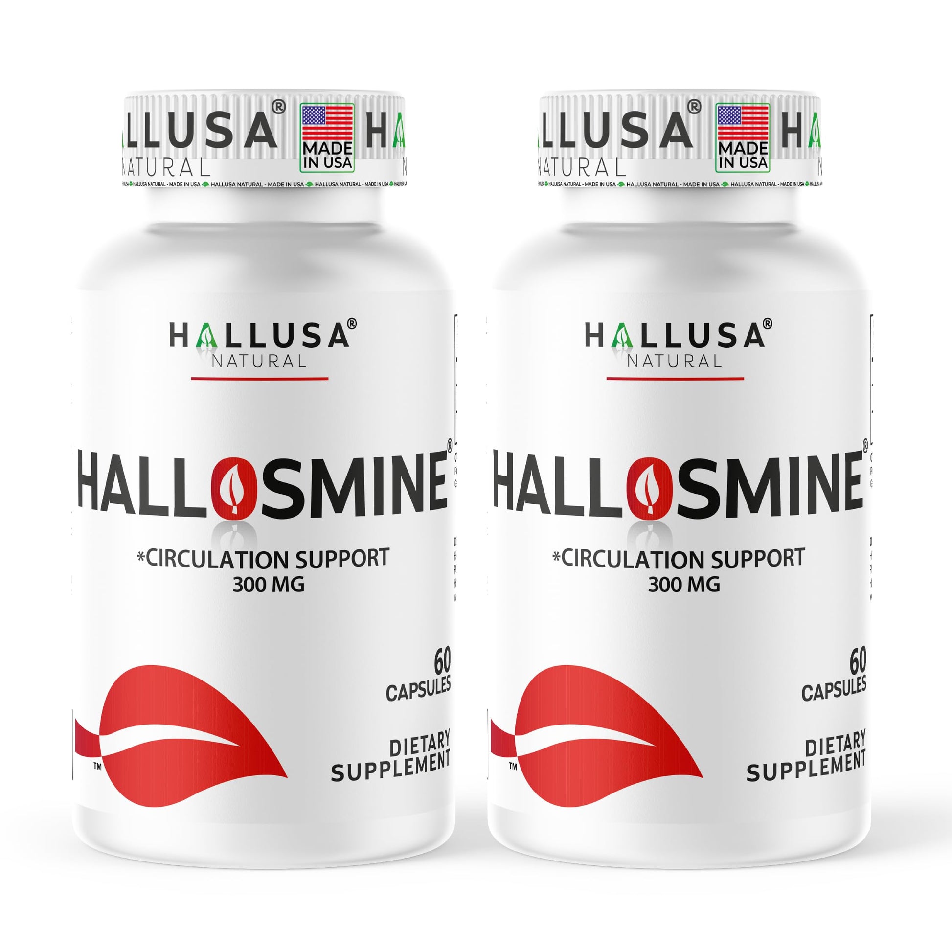 Hallusa Natural Hallosmine Diosmin 300mg Supplement, 120 Capsules