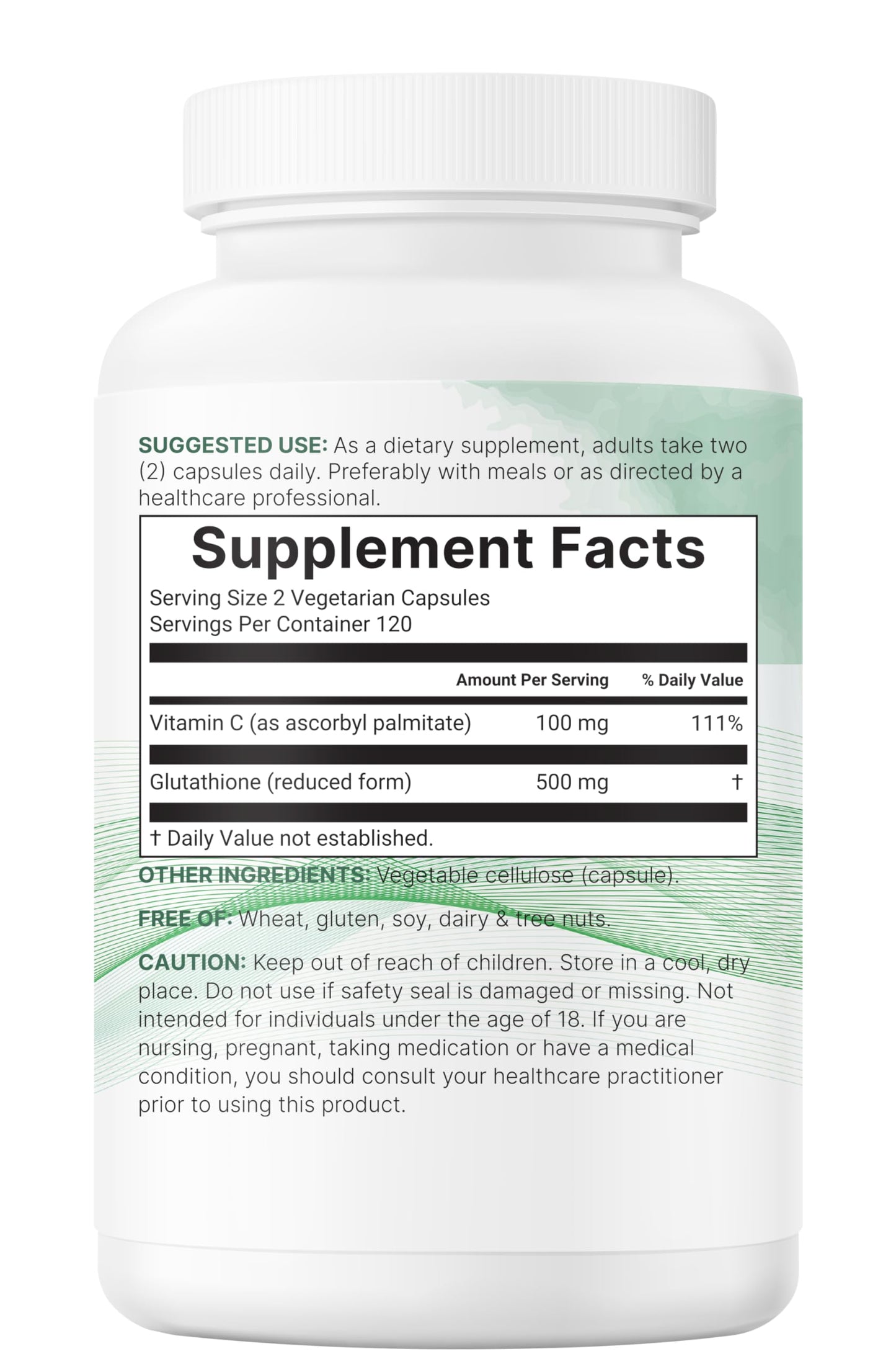 Micro Ingredients Glutathione 500mg with 100mg Vitamin C Capsule, 240 Count