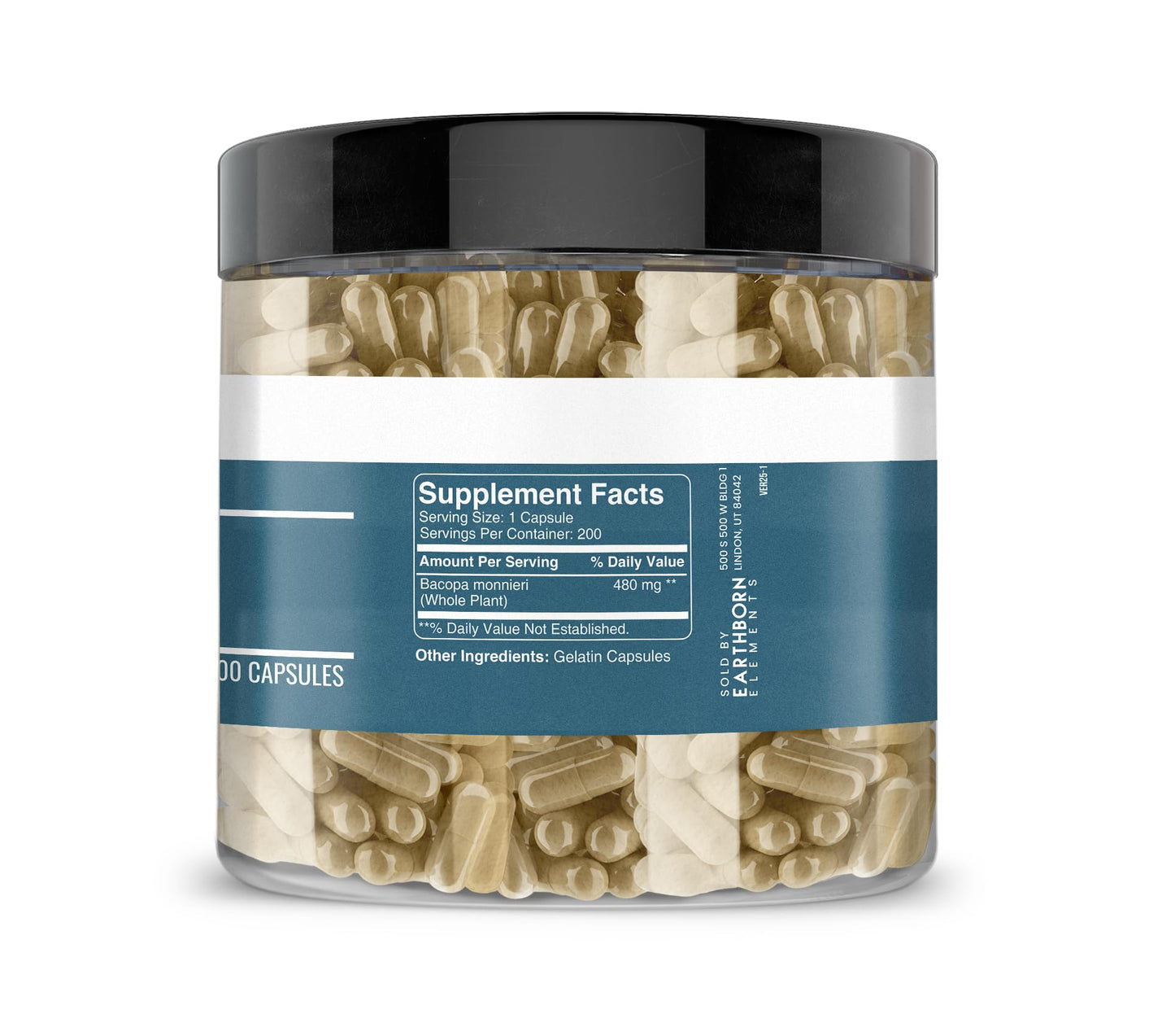 Earthborn Elements Bacopa Monnieri Capsules 200
