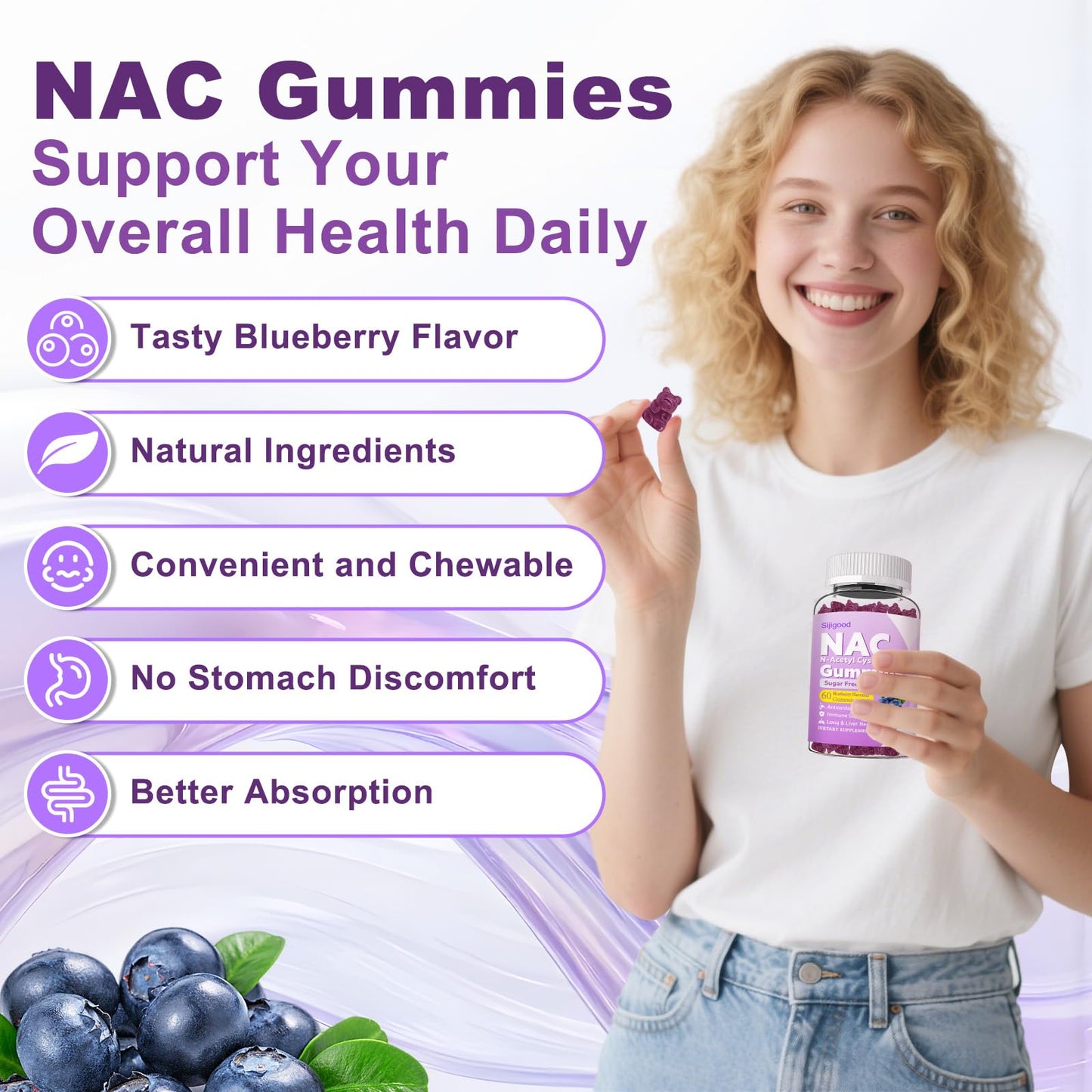 Sijigood NAC Gummies 120 Count