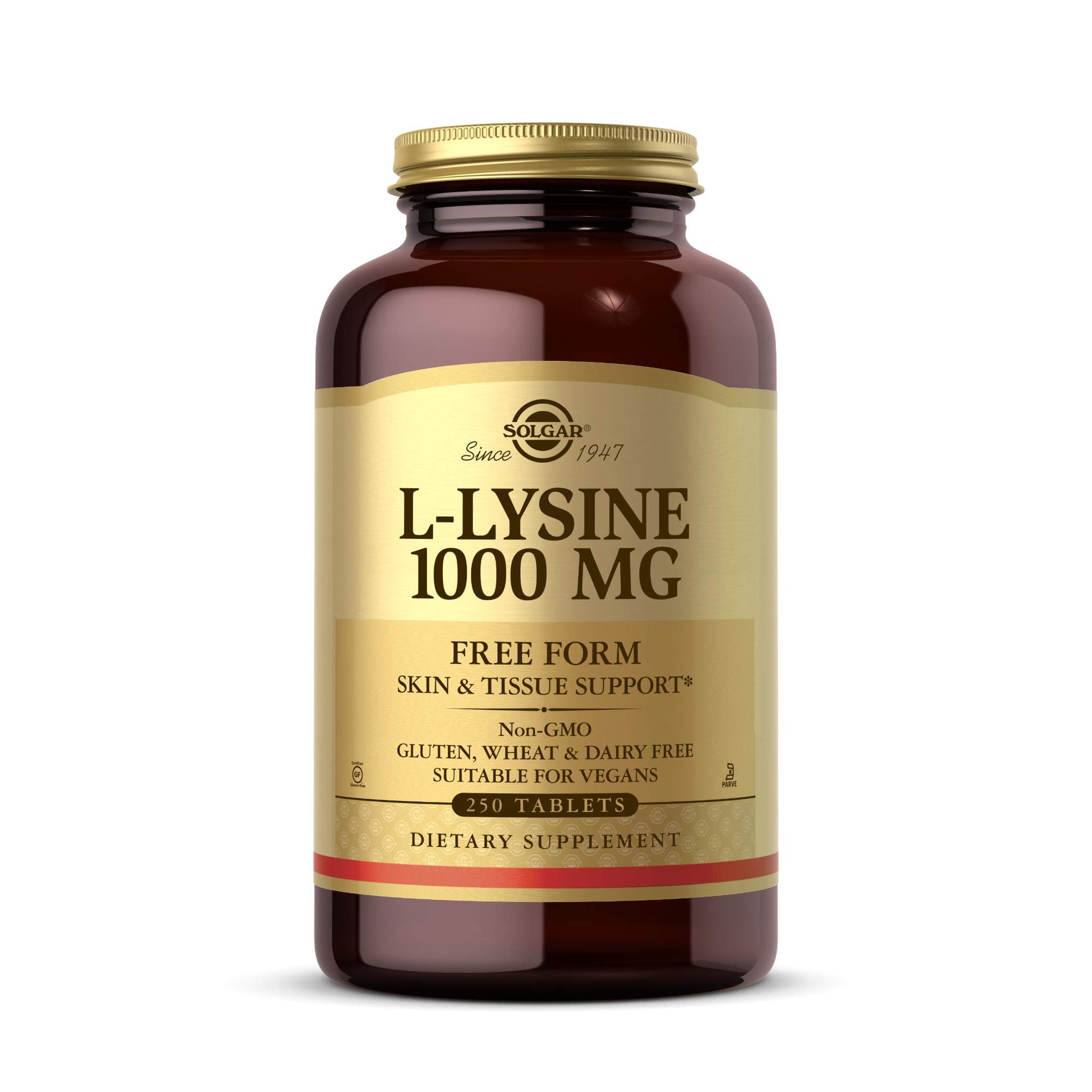 Solgar L-Lysine 1000 mg Tablets, 250 Tablets
