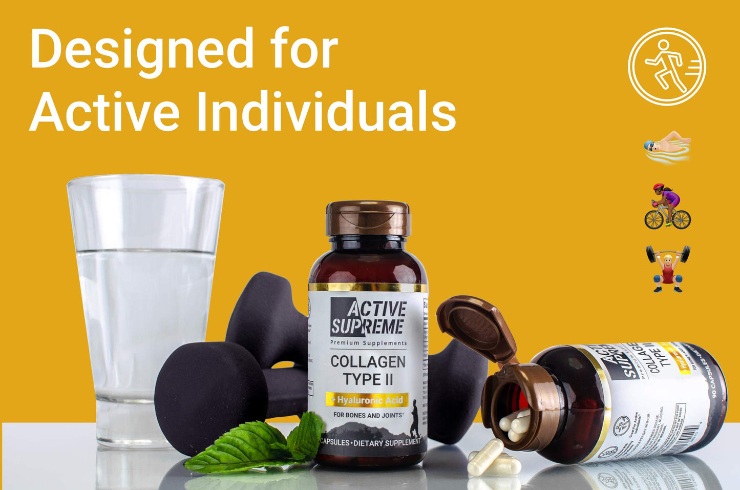 Active Supreme Type 2 Collagen for Joint Support Capsule 3-Pack