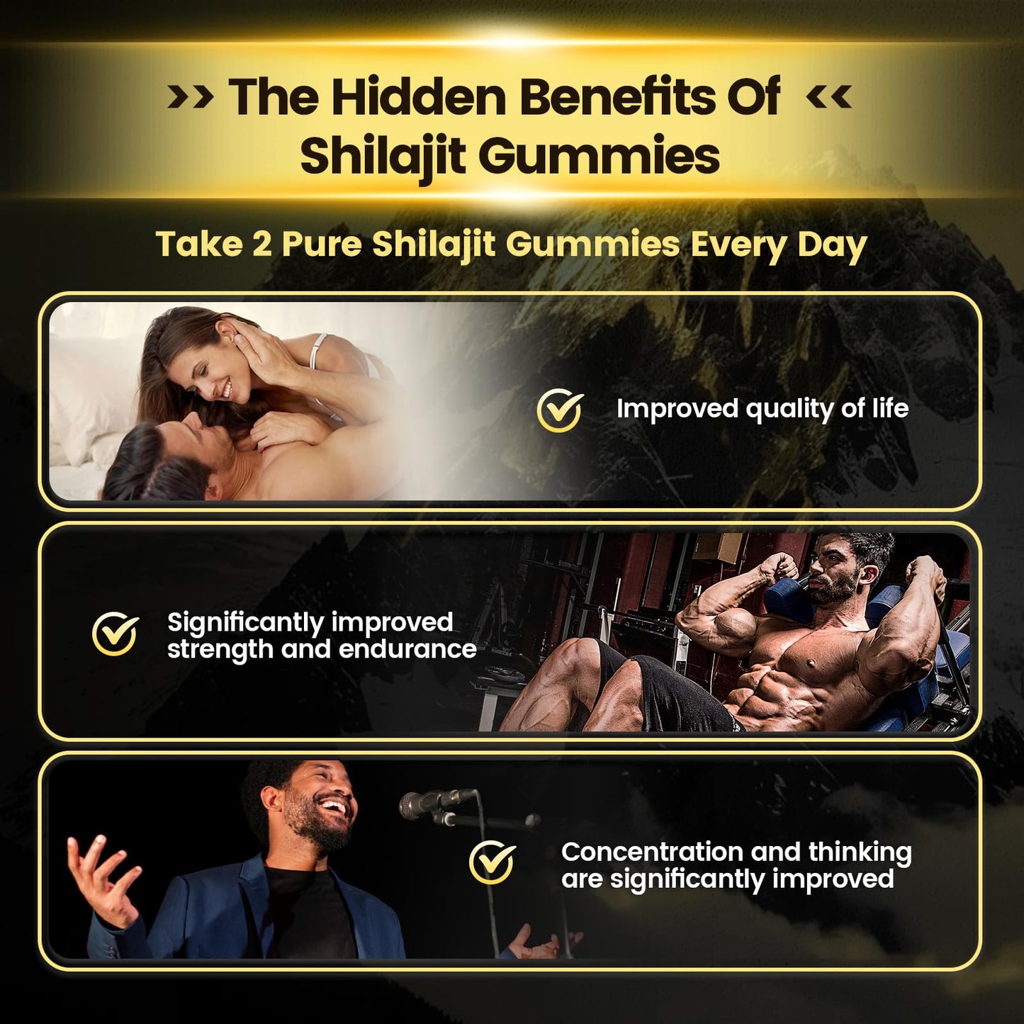 VivoNu Himalayan Shilajit with Ashwagandha & Gokshura Gummies 60