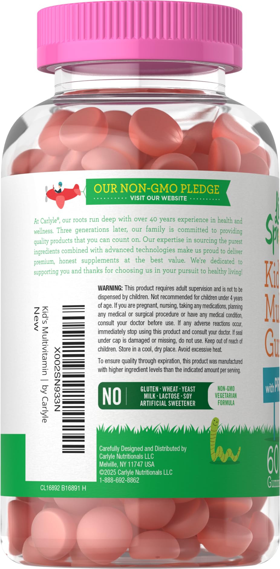 Carlyle Kids Multivitamin Gummies with Probiotics 60 Count