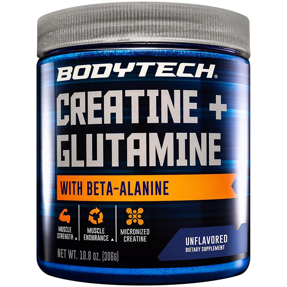 BodyTech Creatine + Glutamine Powder, 30 Servings (Pack of 1)