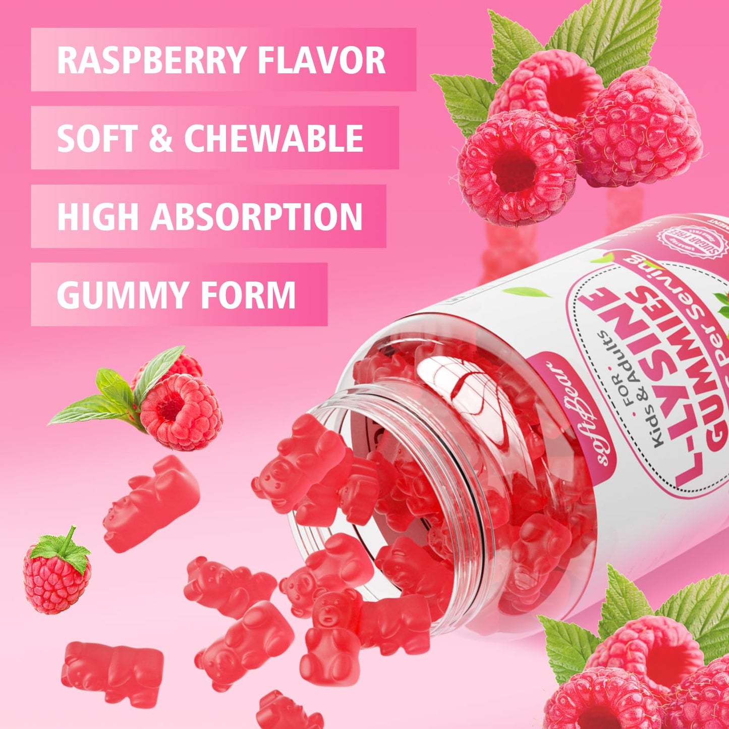 softbear L-Lysine Gummies 60 Count