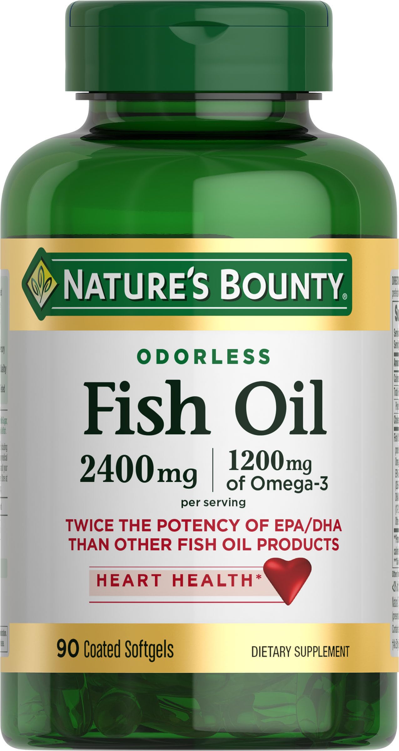 Nature's Bounty Odorless Fish Oil Softgels 60