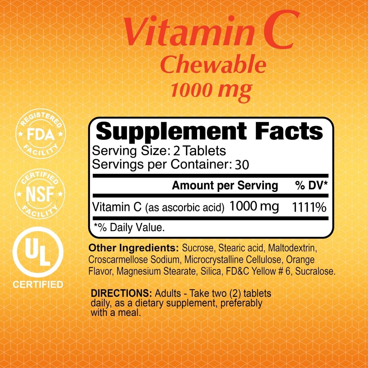 ALFA VITAMINS Vitamin C 1000mg Tablet 60 Count