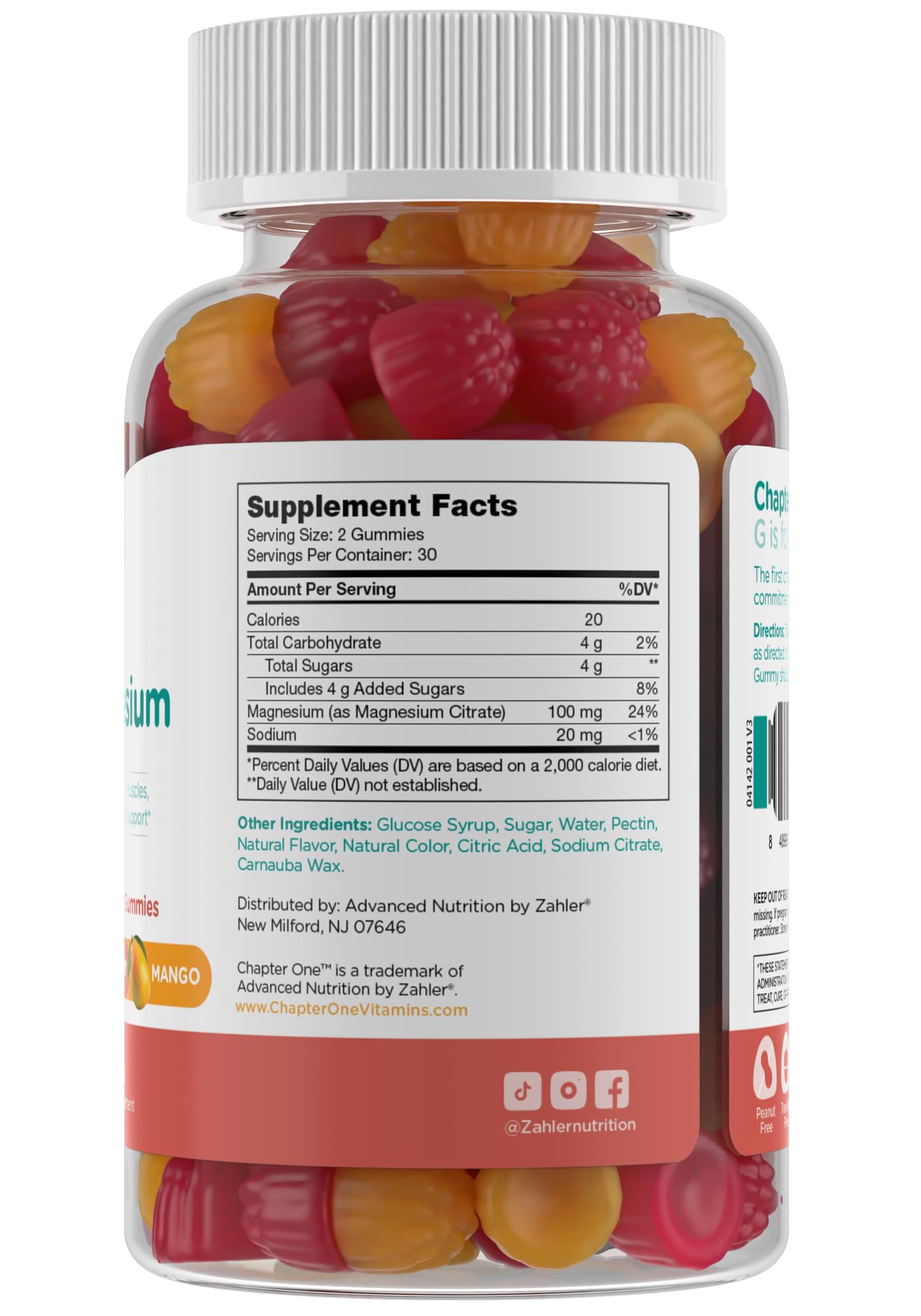 Zahler Chapter One Magnesium Gummies 60 Count