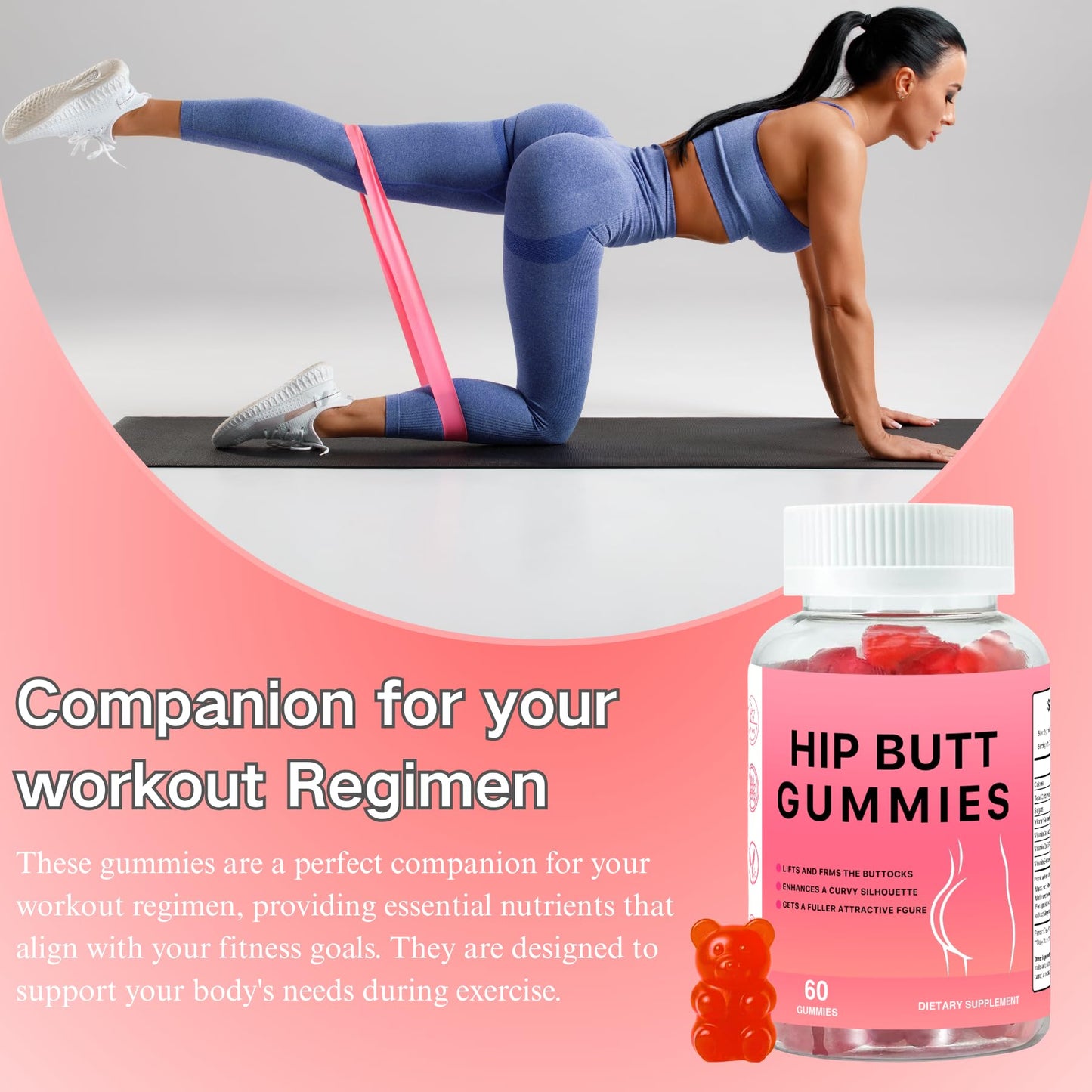 Siyolaherb Hip BBL for Women Gummies, 60 Count