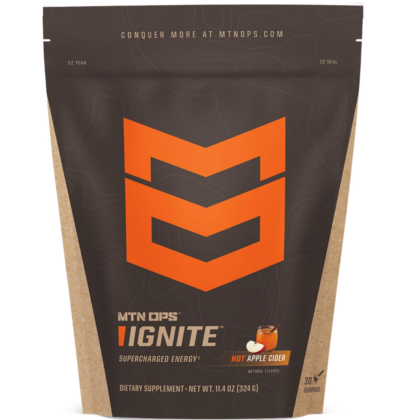 MTN OPS Hot Ignite Focus & Energy Coffee, Apple Cider Powder 19