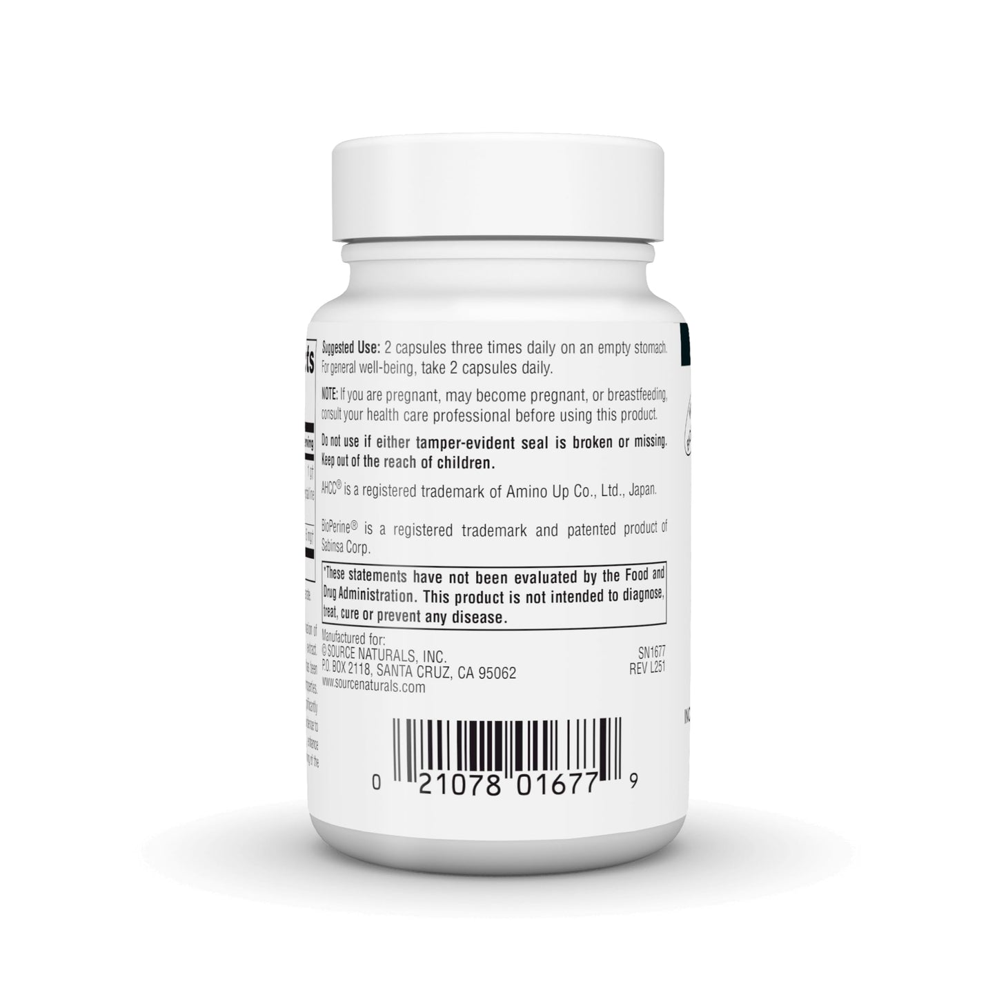 Source Naturals AHCC with Bioperine Capsule, 30 Capsules
