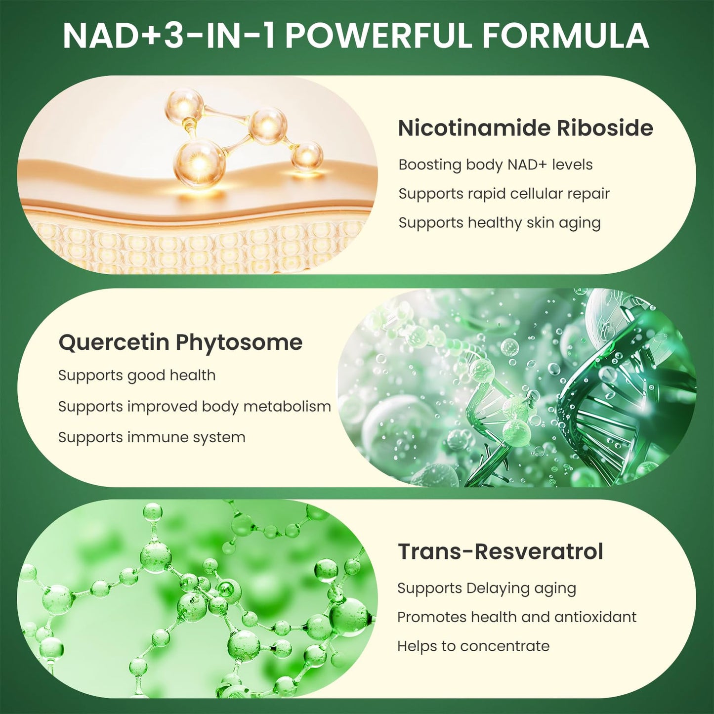 Revigenixe NAD+ Supplement - Liposomal Nicotinamide Riboside & Resveratrol 900mg, NAD Resveratrol Supplement, 80 Caps