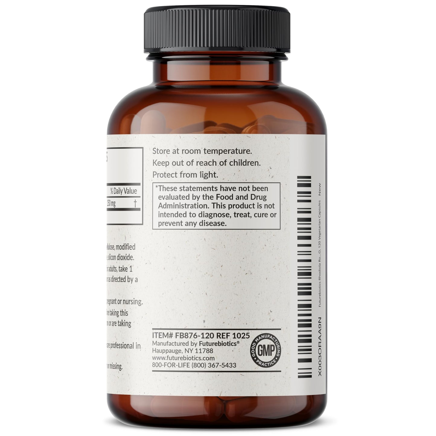 Futurebiotics Rhodiola Rosea Powder Adaptogenic Herb Vegetarian Capsules, 120 Count