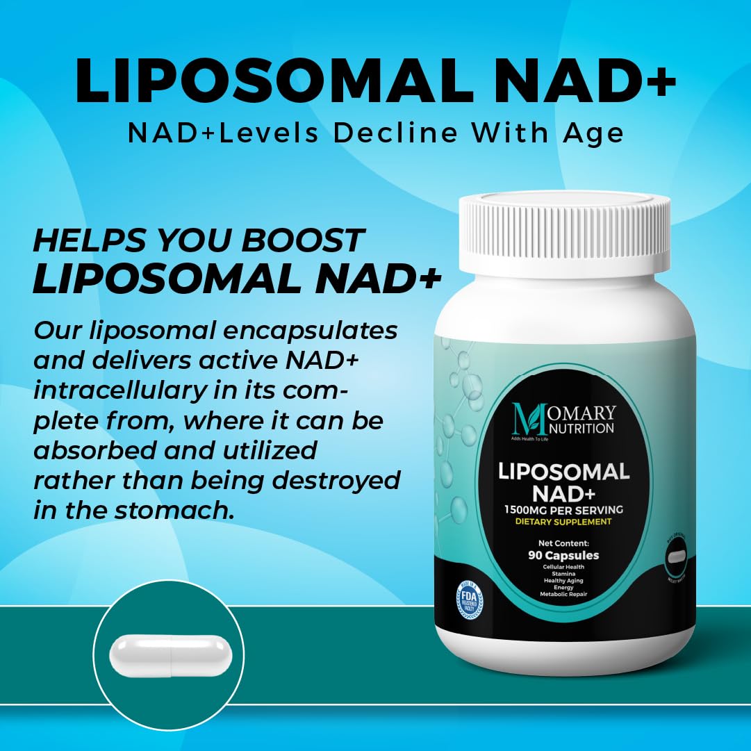 MOMARY NUTRITION Liposomal NAD+ Supplement Capsule 90 Count
