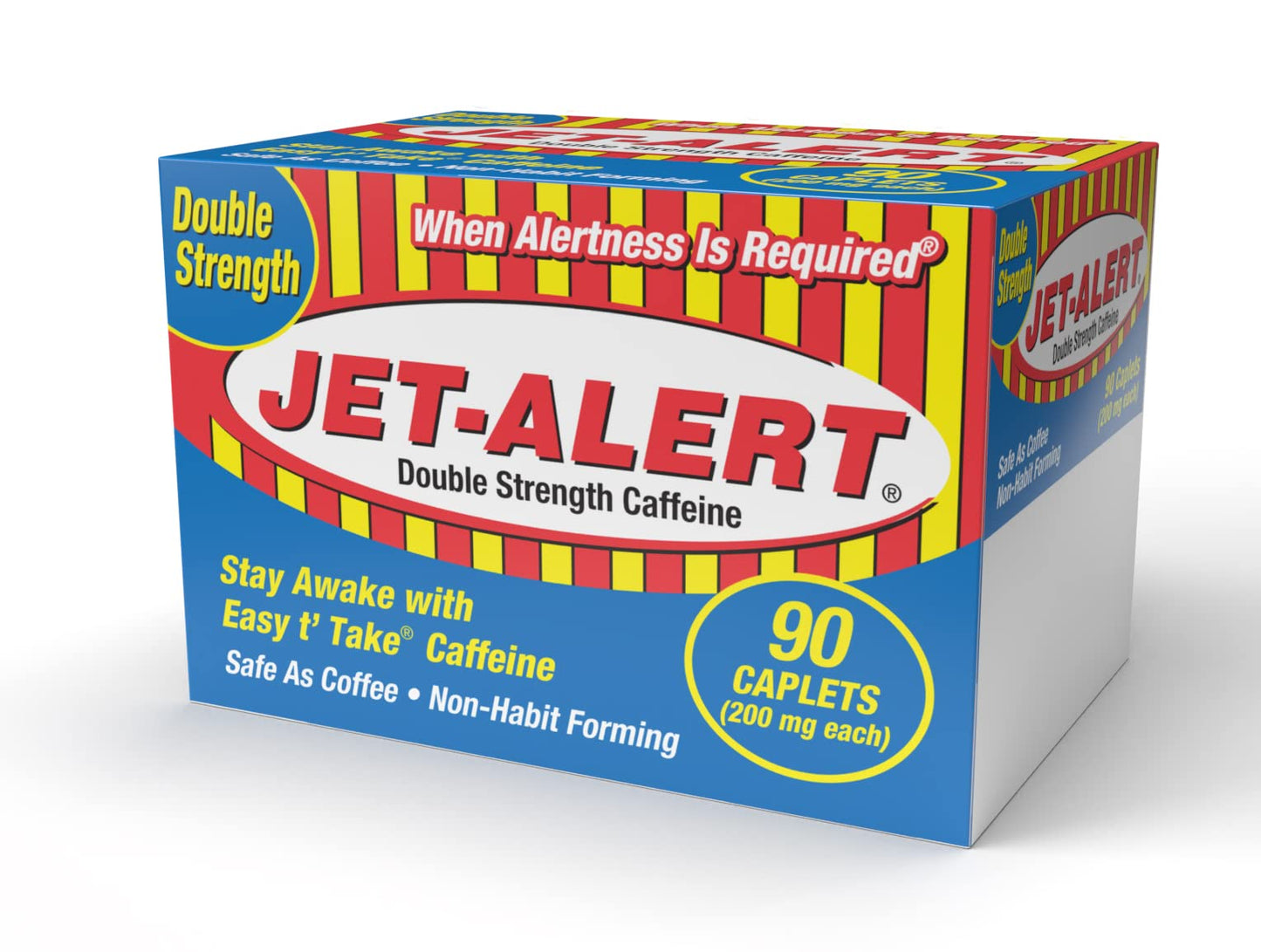 Jet-Alert Caffeine Tablets 200 mg, 90 Count