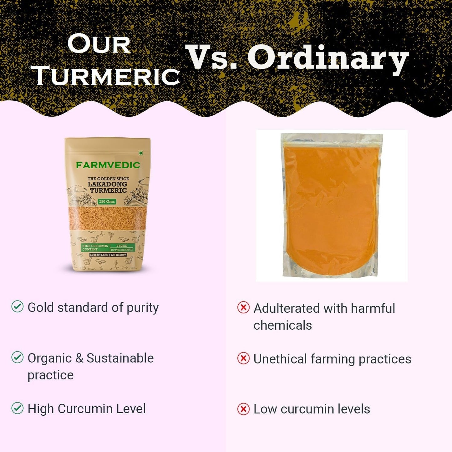 Farmvedic Lakadong Turmeric Powder for Face Skin Powder 8.81