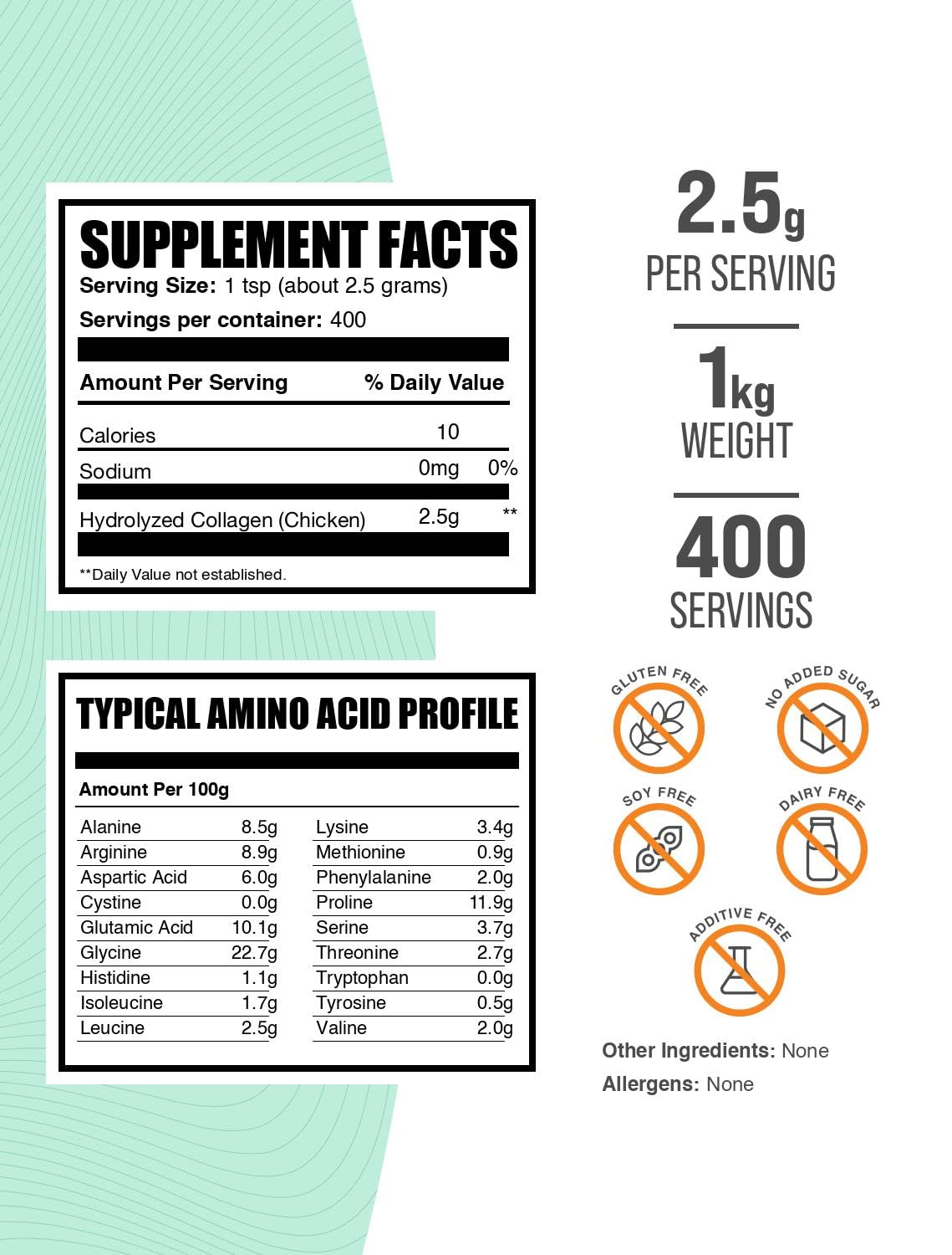 BulkSupplements Chicken Collagen Powder 35.2 oz