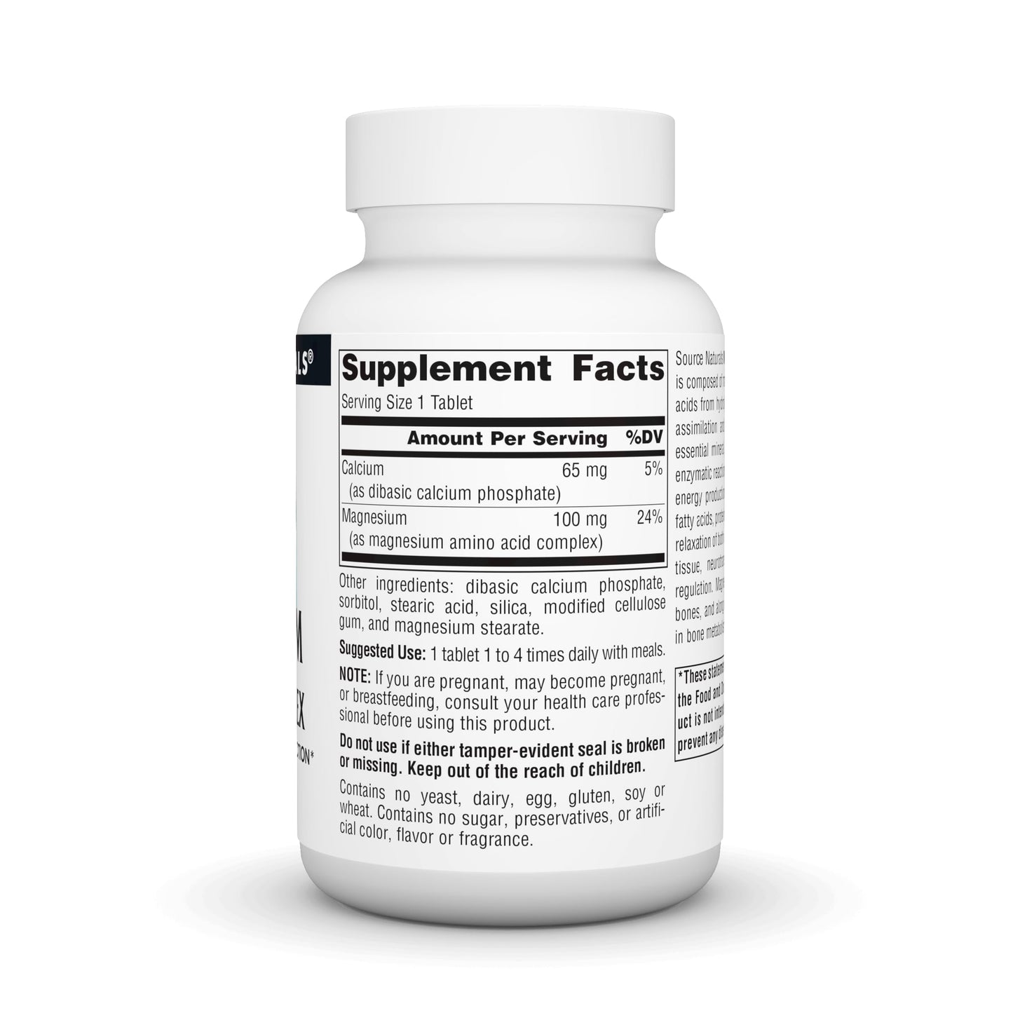 Source Naturals Magnesium Chelate Complex Tablets, 100 Count