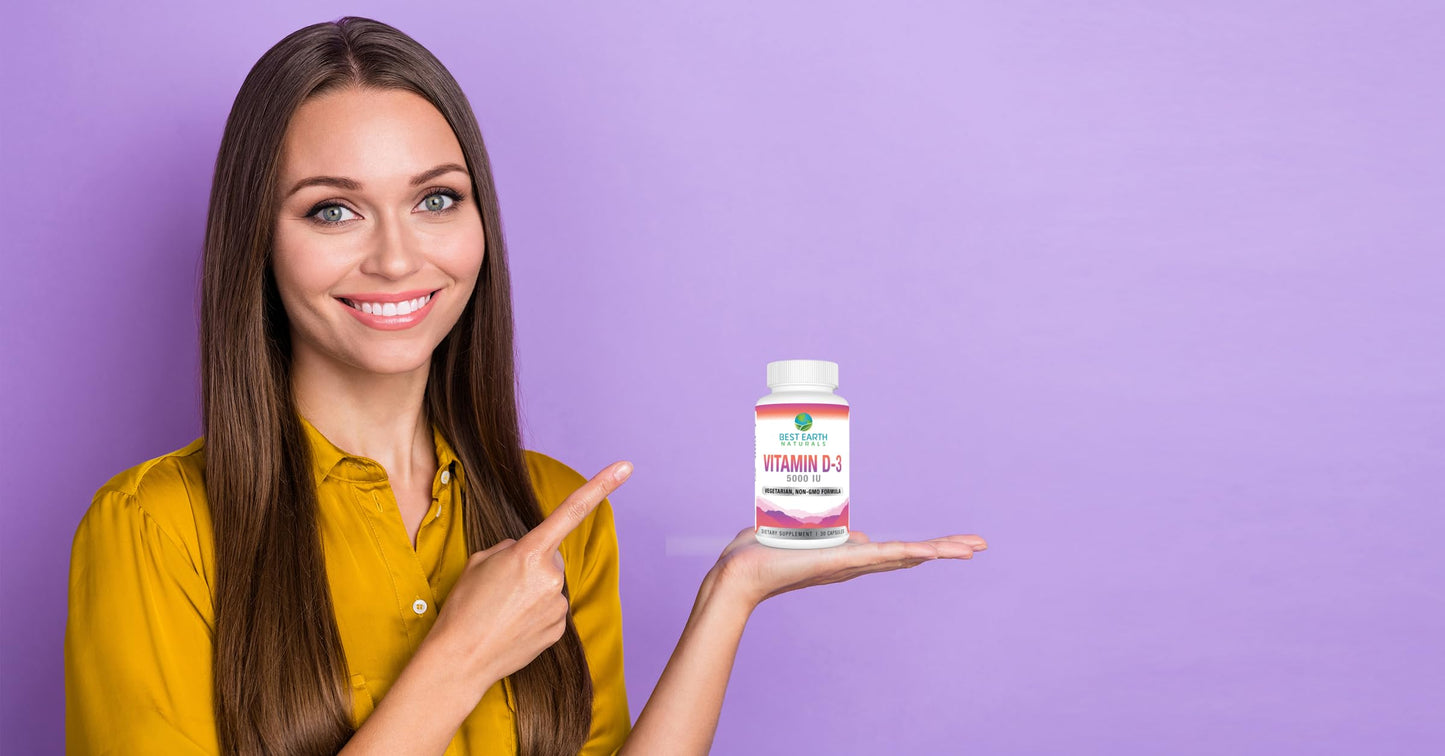 Best Earth Naturals Vitamin D-3 5000 IU Capsule, 30 Count