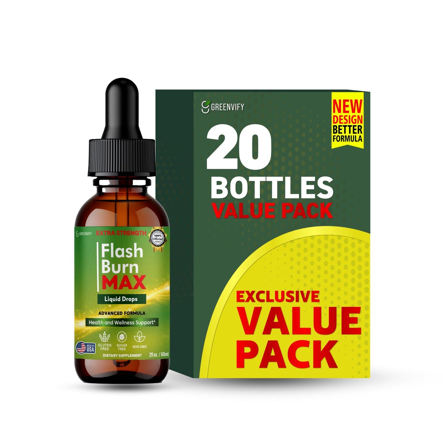 GREENVIFY Flash Burn MAX Capsule, 60 Capsules