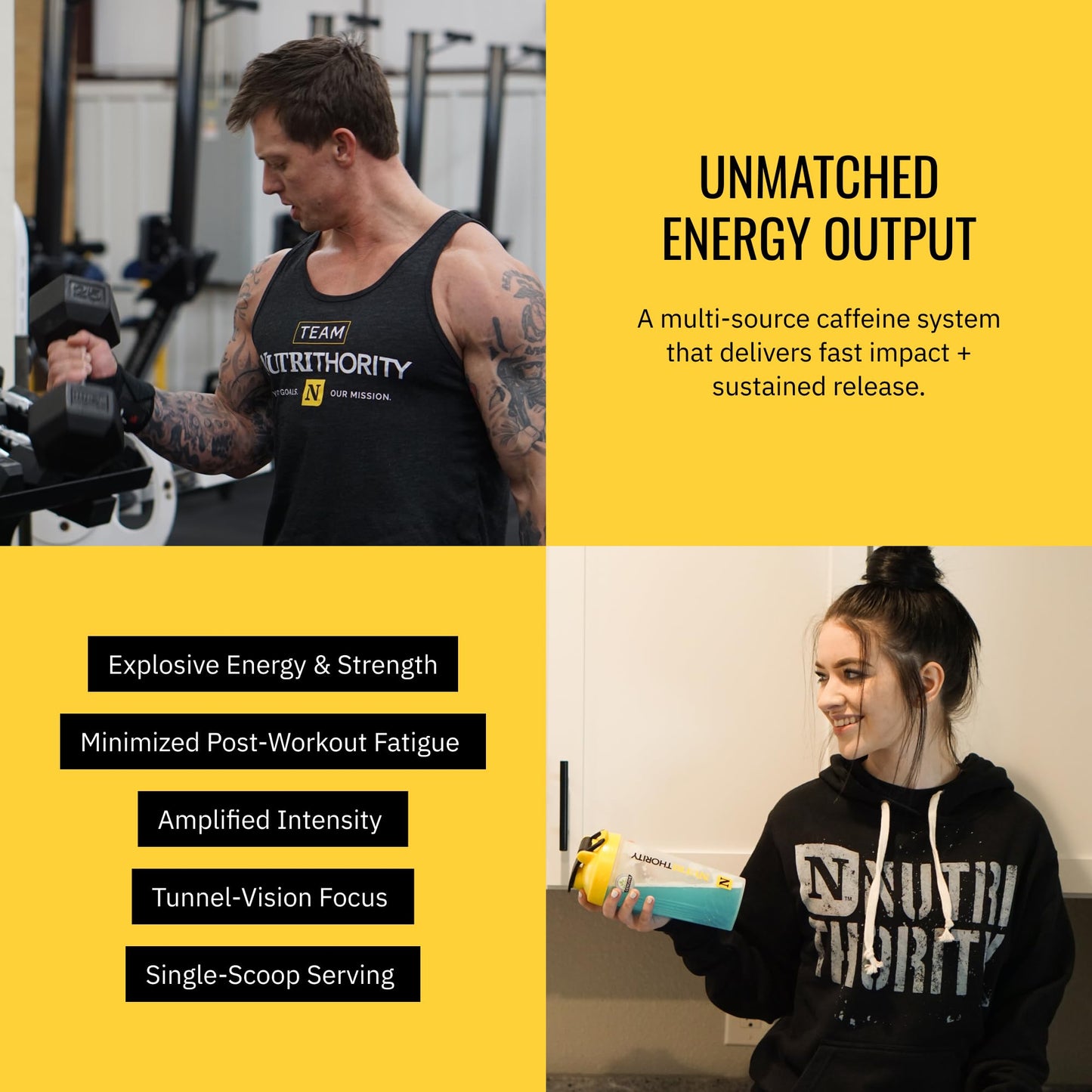 Nutrithority 1.21GW High Stim Pre Workout Powder for Men, High Caffeine, Hawaiian Tango, 19 Servings