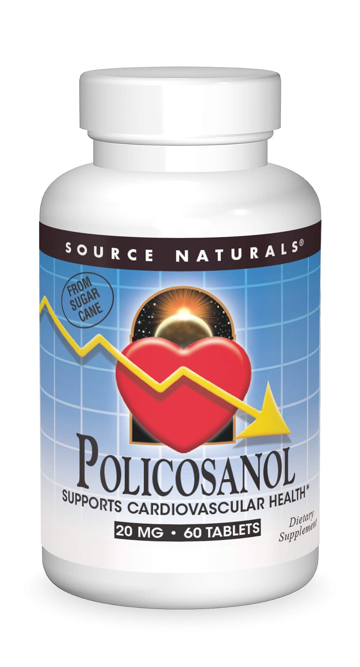 Source Naturals Policosanol 20 mg Tablet, 60 Tablets