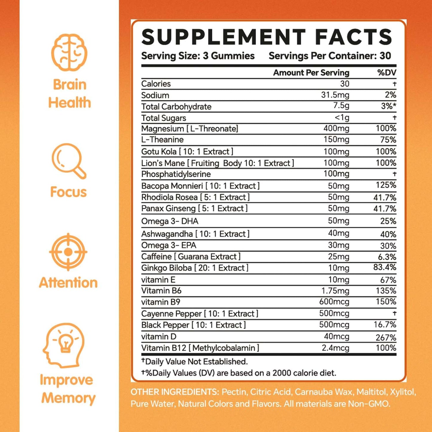 Brain Optimizer Gummies 90 Count