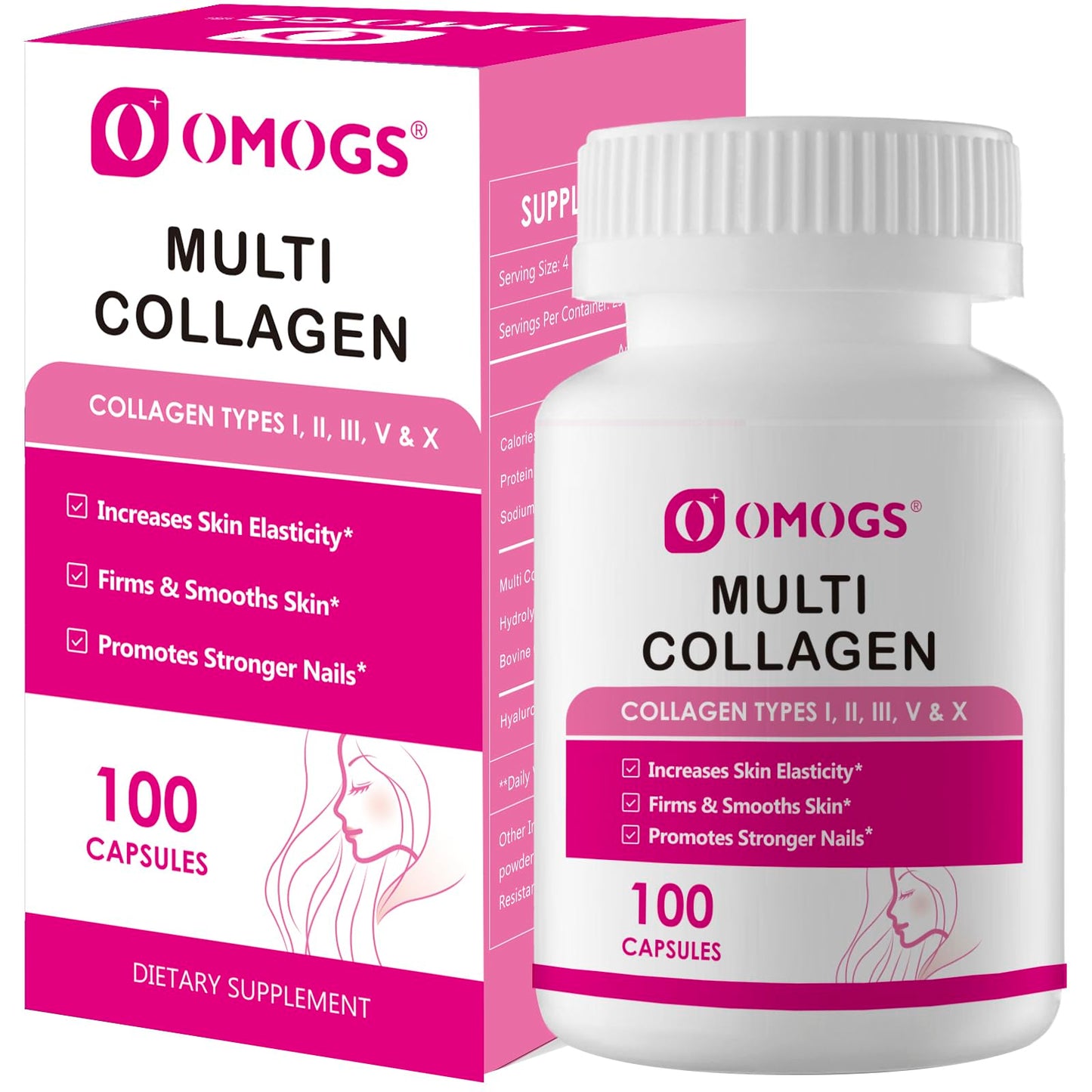 OMOGS Collagen Peptides Capsule, 100 Capsules
