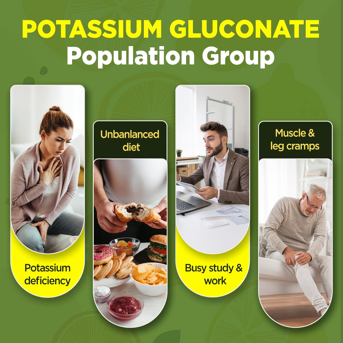 GREABBY Potassium Gluconate 1000 mg Gummies, 120 Count