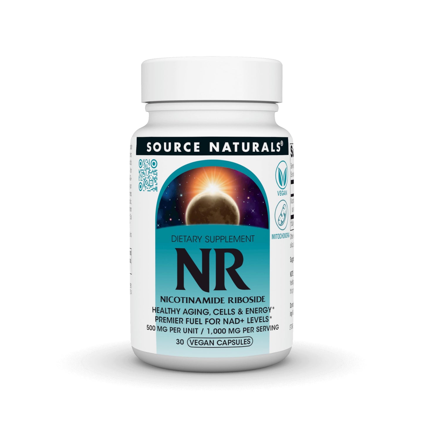 Source Naturals Nicotinamide Riboside 500 mg Capsule, 30 Vegan Capsules