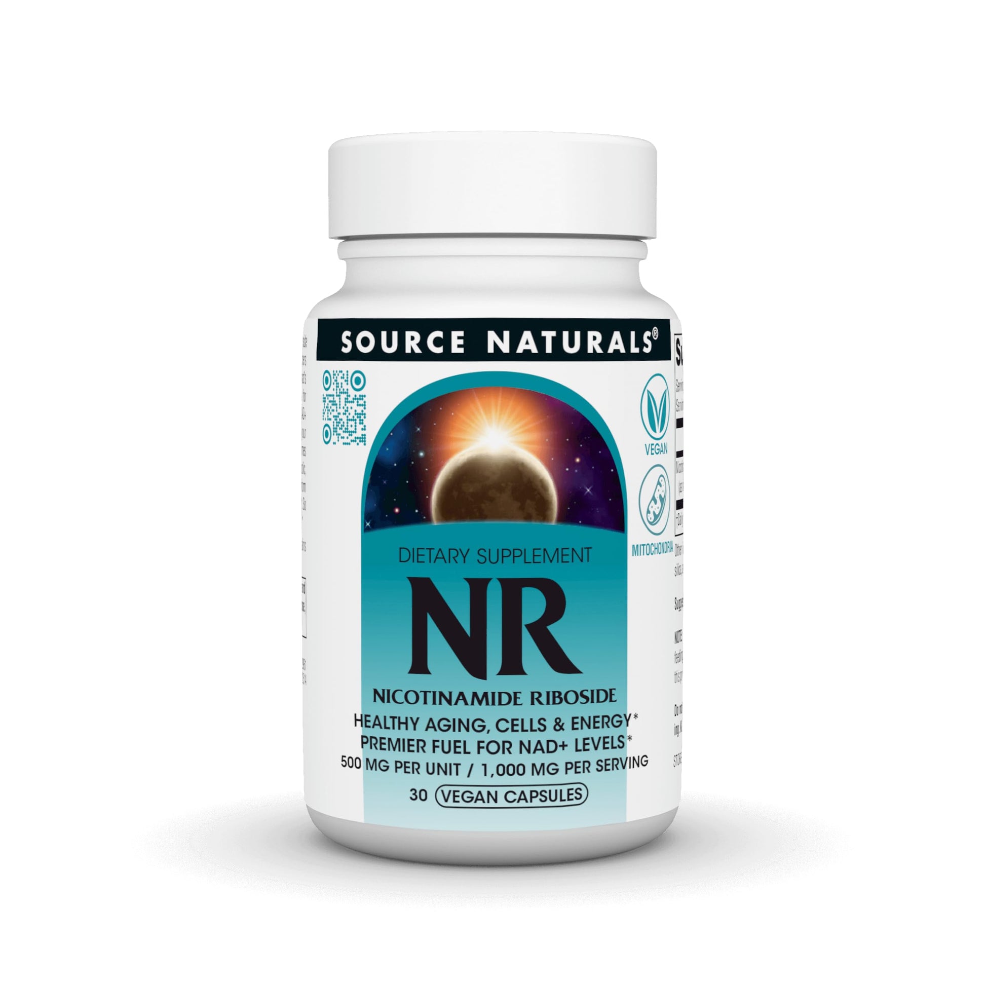 Source Naturals Nicotinamide Riboside 500 mg Capsule, 30 Vegan Capsules