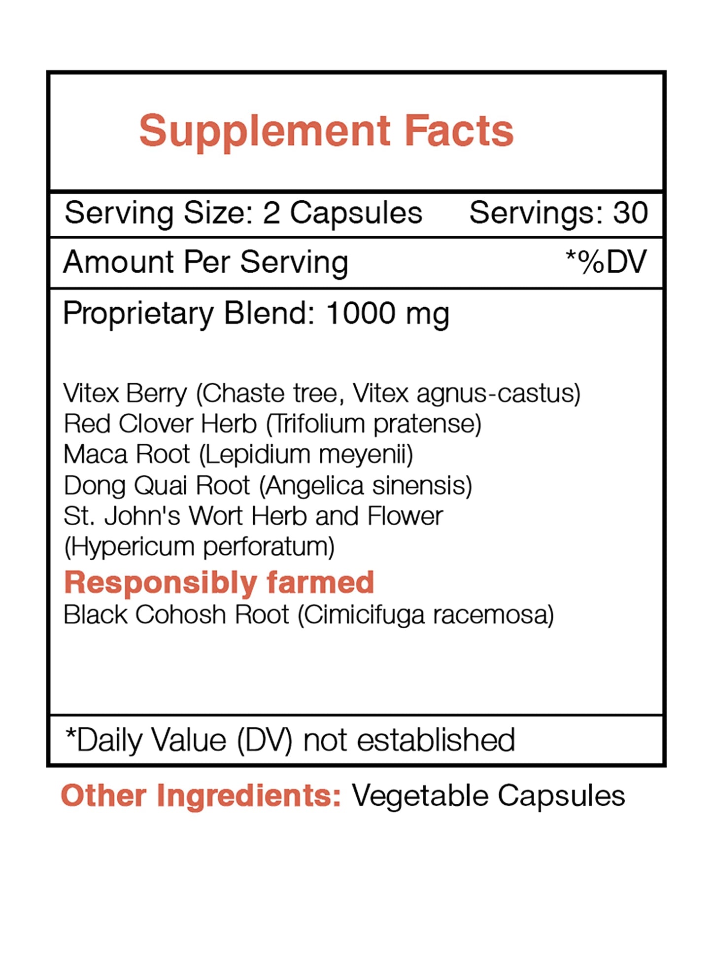 Secrets of the Tribe Menopause Secret Hormone Balance Formula Herbal Supplement Blend 60 Capsules