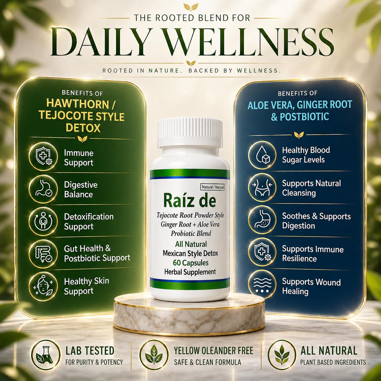 Raiz DE Tejocote Root 60 Capsules