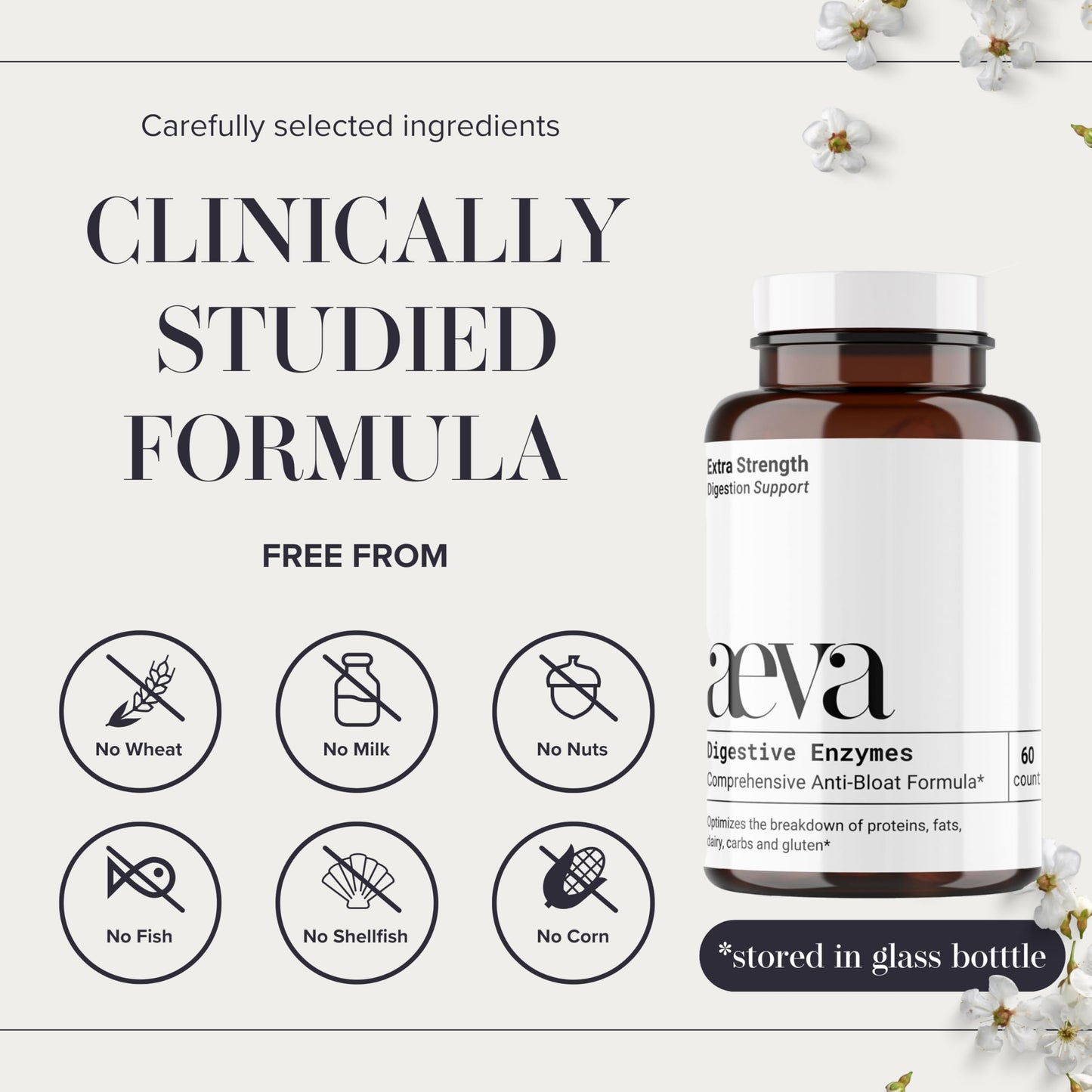 AEVA Digestive Enzymes Capsule 60 Count