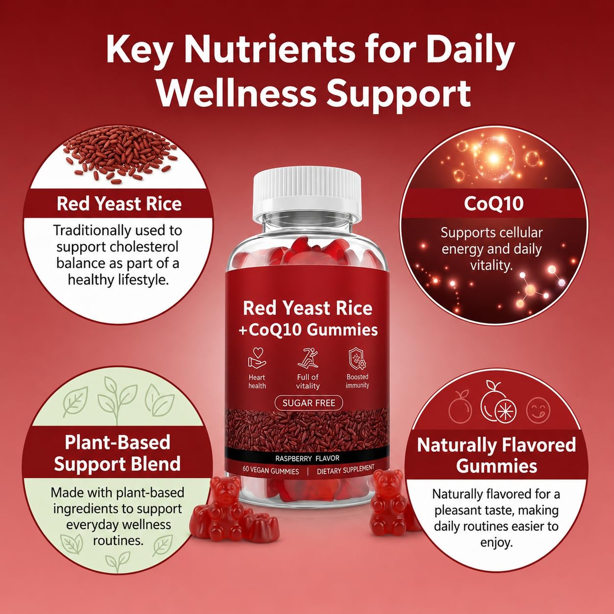 Peehss Red Yeast Rice with CoQ10 Capsule, 1 Count