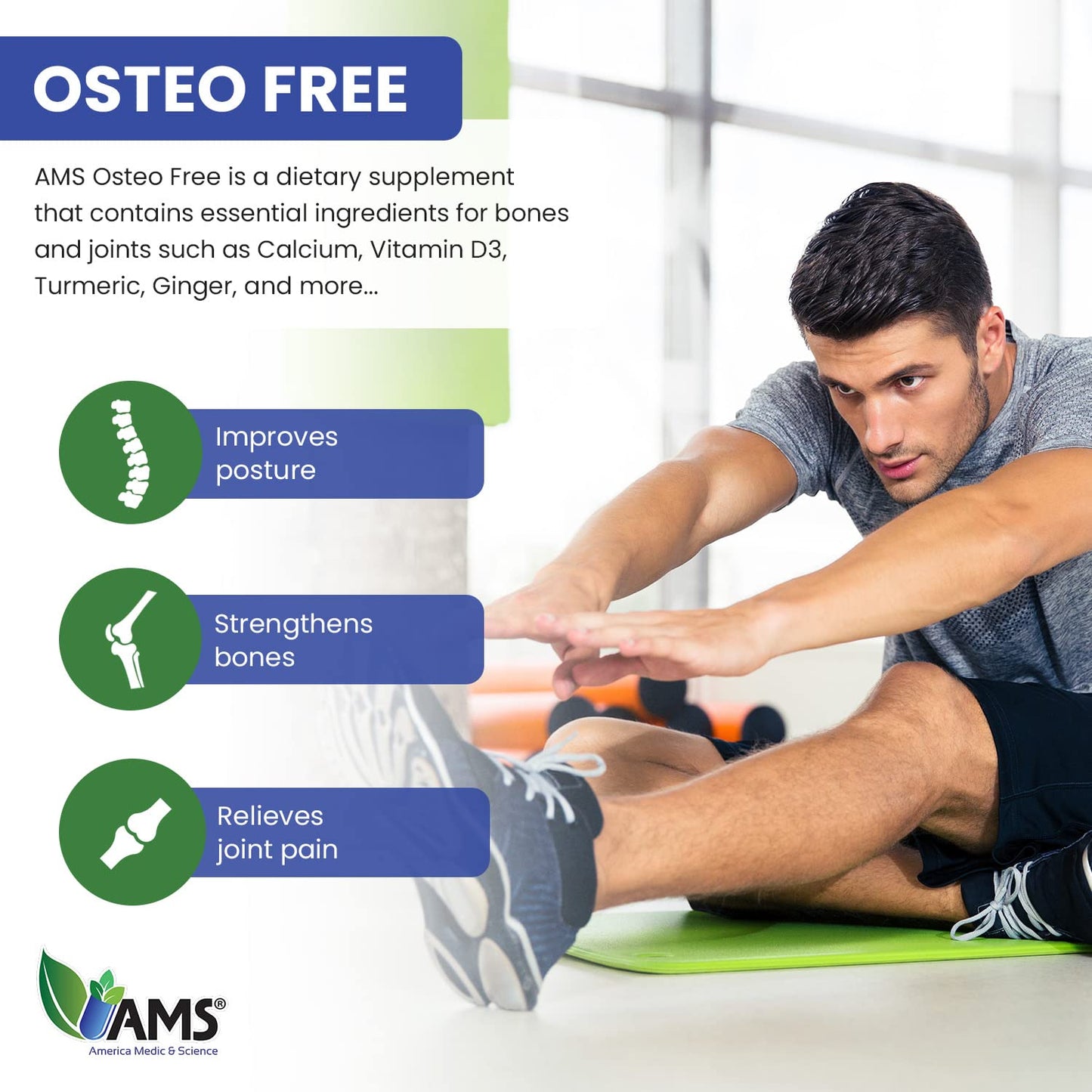 America Medic & Science Osteo Free Capsule 72 Count