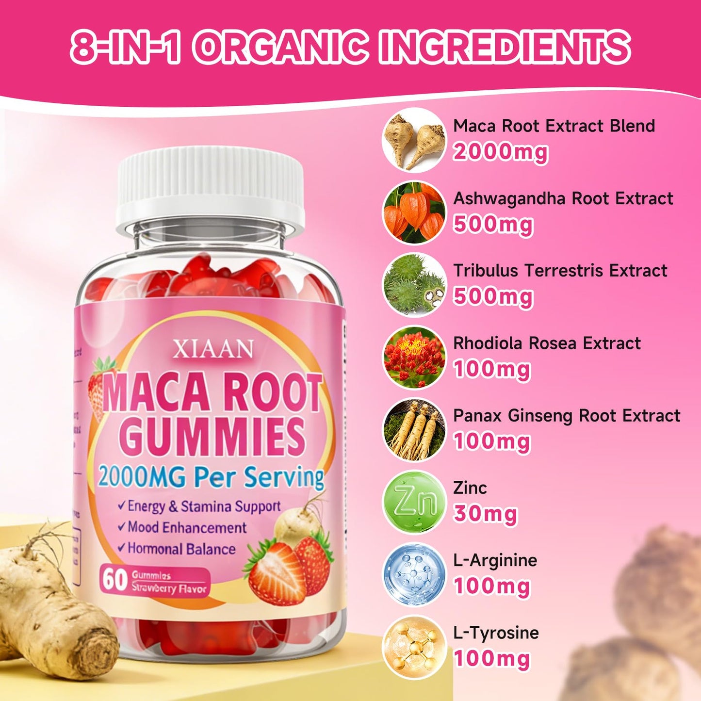 XIAAN Maca Root Gummies 120 Count
