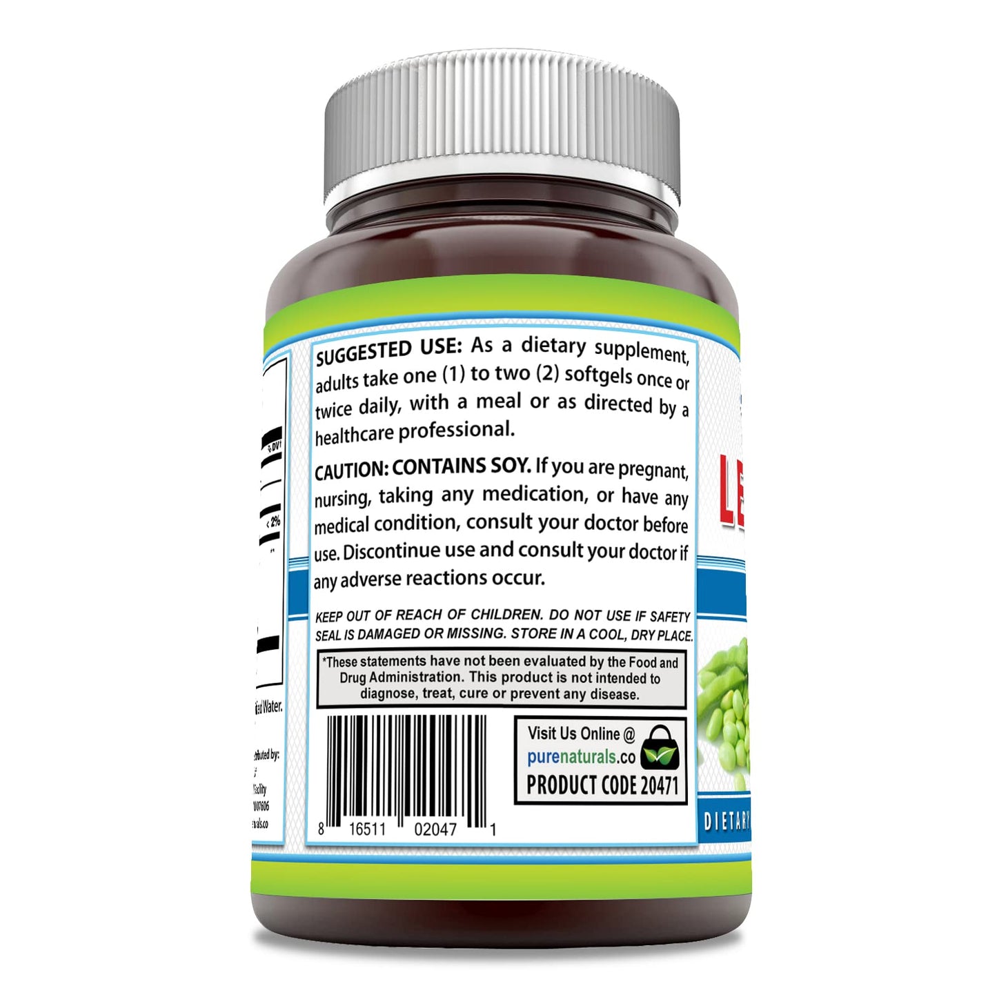 Pure Naturals Lecithin 1200 mg Softgels, 240 Count