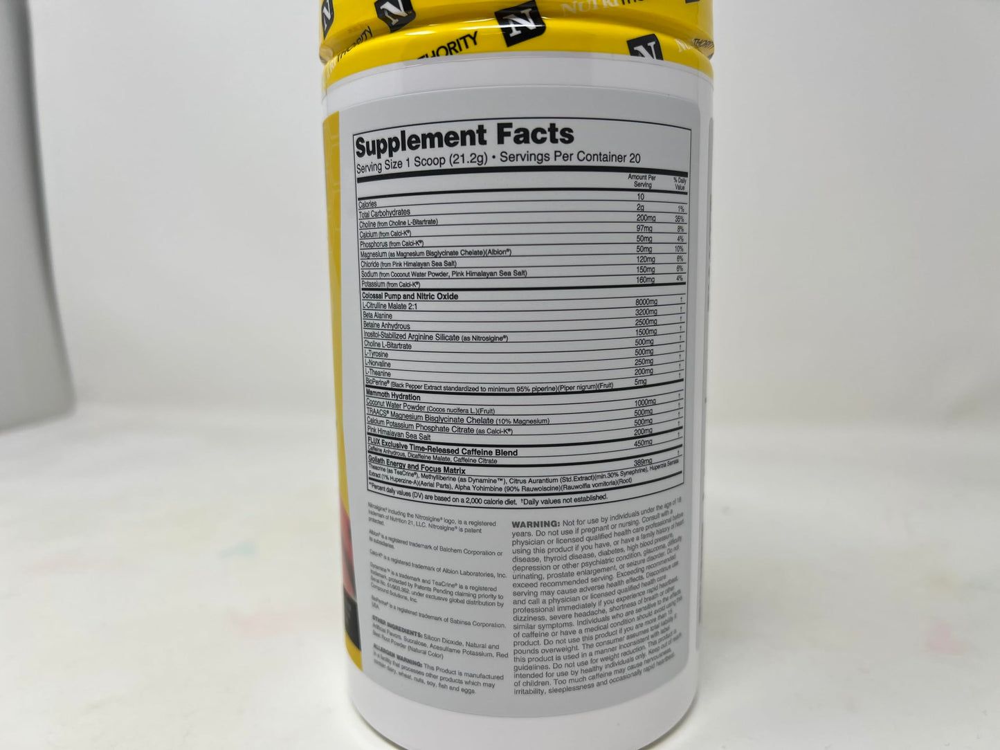 Nutrithority Giant’s Brew Advanced Pre Workout Powder, Watermelon, 19 Servings