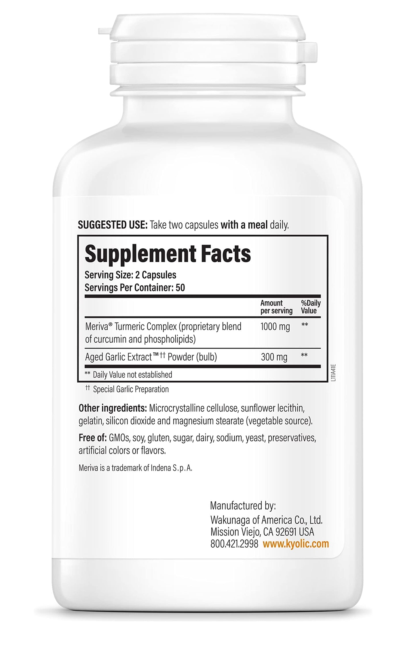 Kyolic Aged Garlic Extract Formula 111 Capsules, 100