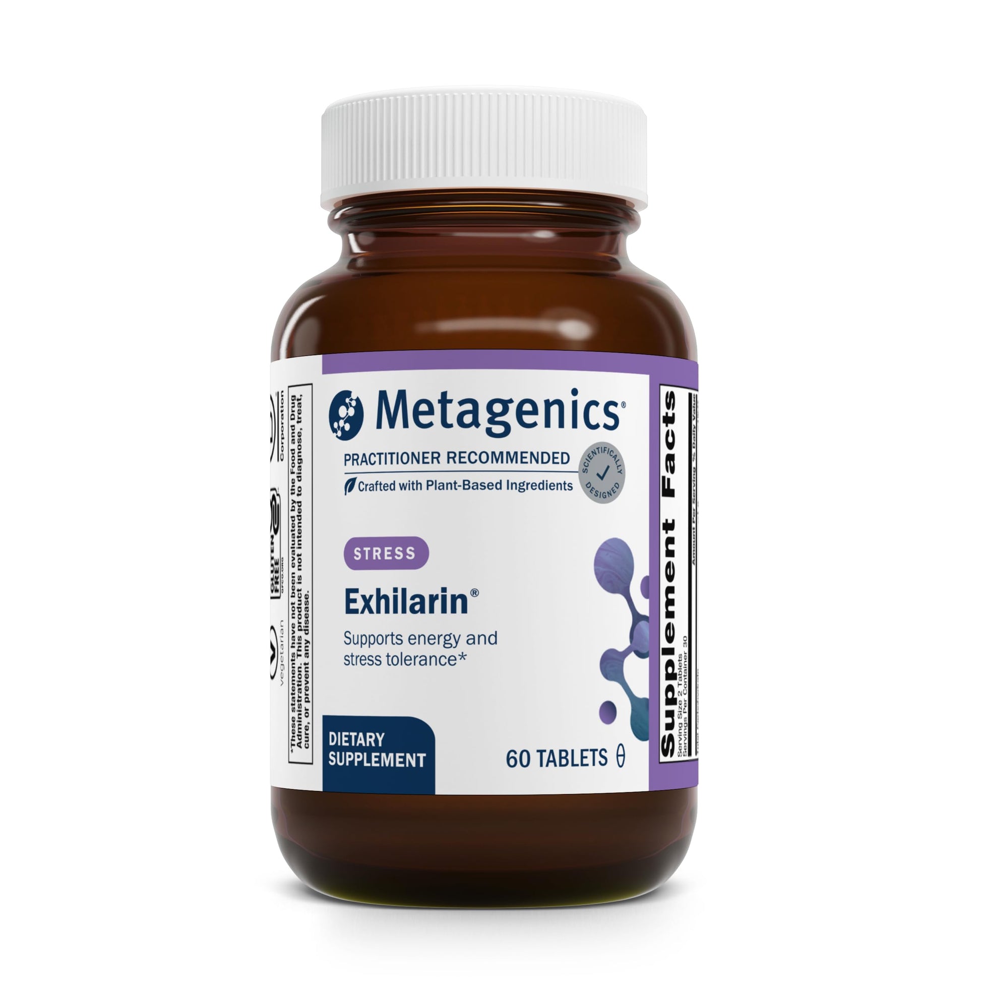 Metagenics Exhilarin Energy & Stress Tolerance Support Supplement, 60 Tablets