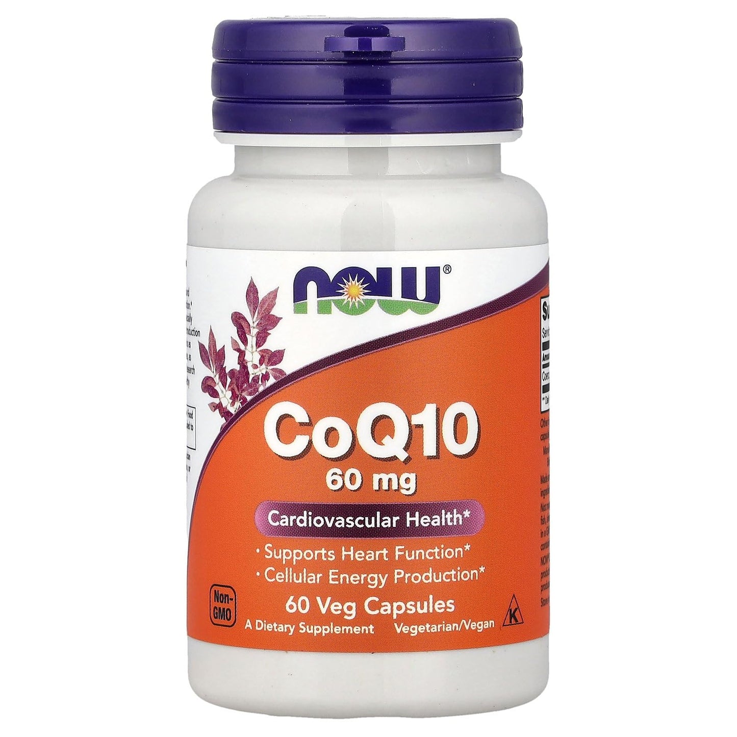 NOW Foods CoQ10 60 mg Veg Capsules, 60 Count