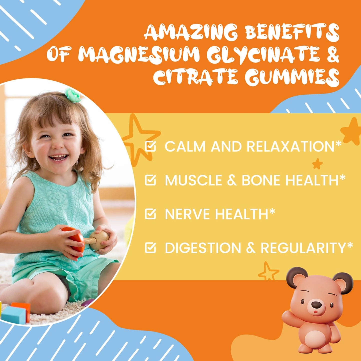 SEPT YAN Magnesium Glycinate Citrate Gummies, 60 Gummies