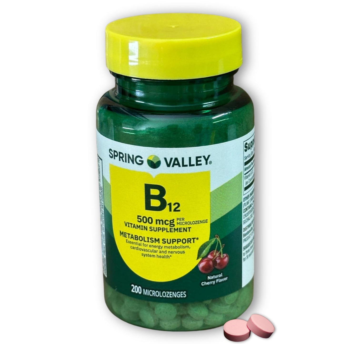 Fusion Shop Store Vitamin B12 500 mcg Sublingual Microlozenges, 200 Count